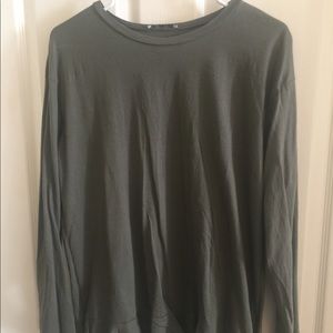 Zara olive long sleeve shirt